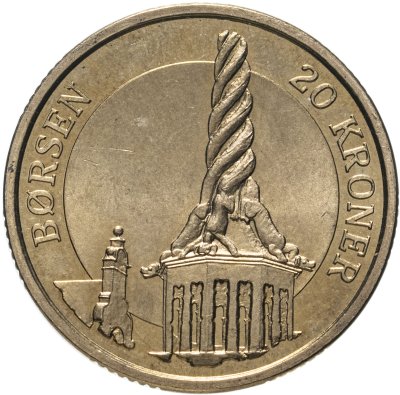 купить Дания 20 крон (kroner) 2003 "Башня Фондовой биржи Борсен, Копенгаген"