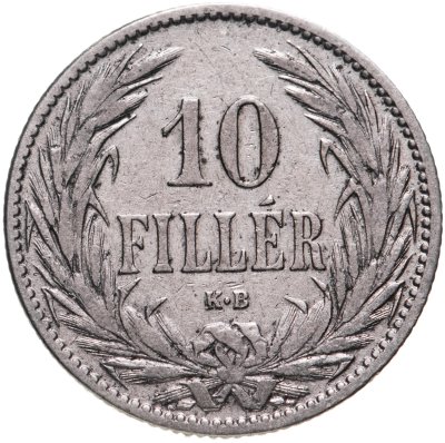 купить Венгрия 10 филлеров (filler) 1894