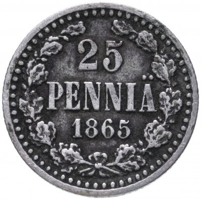 купить Финляндия 25 пенни (pennia) 1865