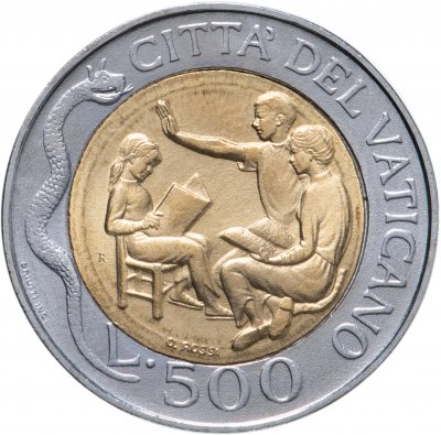 купить Ватикан 500 лир (lire) 1996