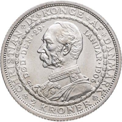 купить Дания 2 кроны 1906 "Смерть Кристиана IX и вступление на престол Фредерика VIII"