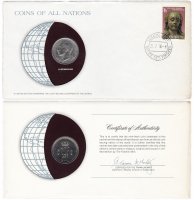 Купить Серия «Монеты всех стран мира» - Люксембург 10 франков (francs) 1977 (монета и 1 марка в конверте)