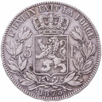 купить Бельгия 5 франков (francs) 1873