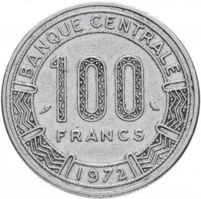 купить Конго 100 франков 1972