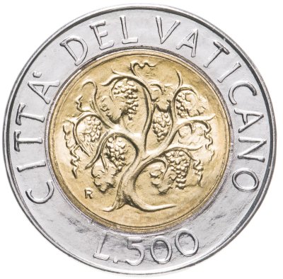 купить Ватикан 500 лир 1989