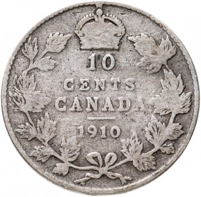 купить Канада 10 центов (cents) 1910