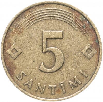 купить Латвия 5 сантимов (santimi) 1992-2009, случайная дата