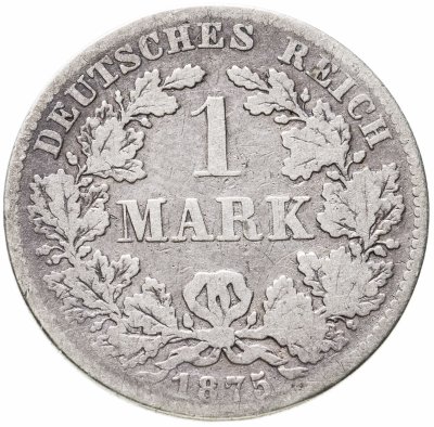 купить Германская Империя 1 марка 1875 B знак монетного двора: "B" - Ганновер