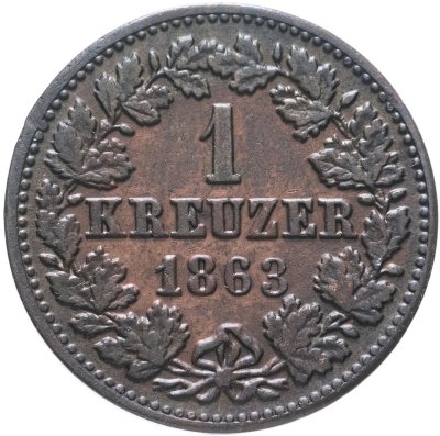 купить Нассау 1 крейцер 1863