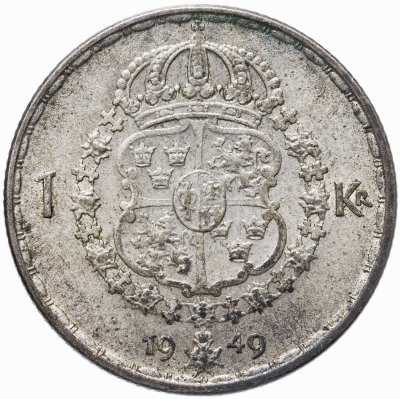 купить Швеция 1 крона (crown) 1949