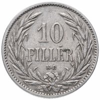 Купить Венгрия 10 филлеров 1894