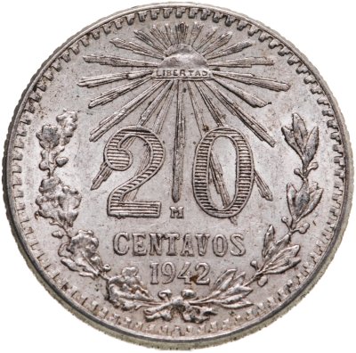 купить Мексика 20 сентаво (centavos) 1942