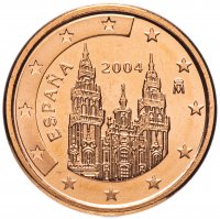 купить Испания 1 цент (cent) 2004