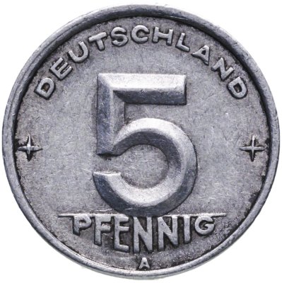купить Германия (ГДР) 5 пфеннигов 1948-1950, случайный год