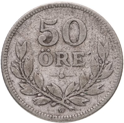 купить Швеция 50 эре (ore) 1914