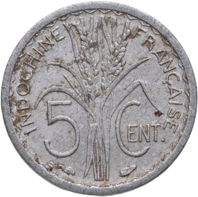 купить Французский Индокитай 5 сантимов (centimes) 1946