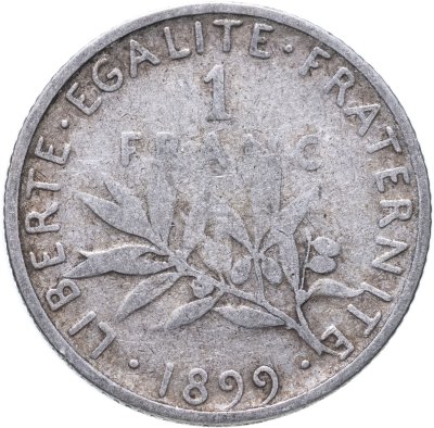купить Франция 1 франк 1899