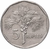 купить Сейшелы 5 рупий (rupees) 1982-2010, случайная дата