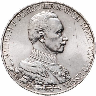 купить Германская империя, Пруссия 3 марки 1913 25 лет правлению Вильгельма II