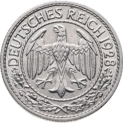 купить Германия, Веймарская республика 50 рейхспфеннигов (reichspfennig) 1927-1938, случайный год