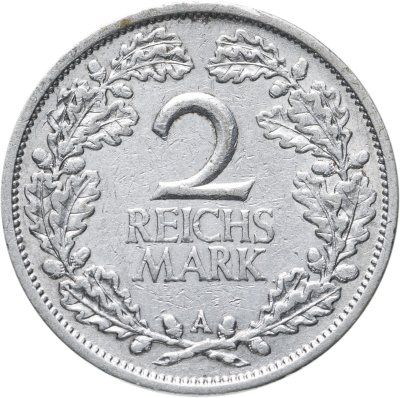 купить Германия, Веймарская Республика 2 рейхсмарки 1925 A - Берлин