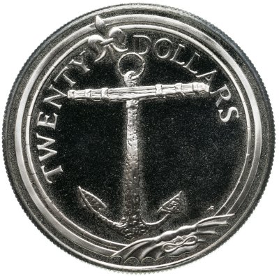 купить Британские Виргинские острова 20 долларов (dollars) 1985 "Сокровища затонувших кораблей - Якорь"
