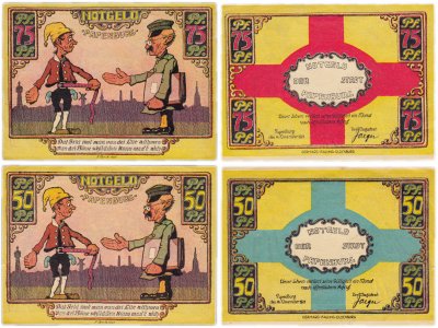 купить Германия (Ганновер : Папенбург) набор из 2-х нотгельдов 1921