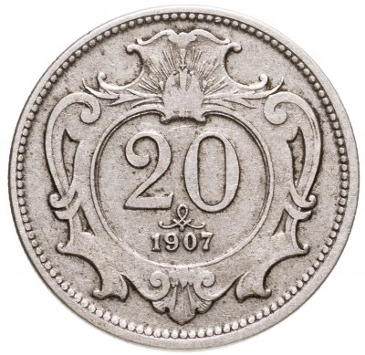 купить Австрия 20 геллеров (heller) 1907