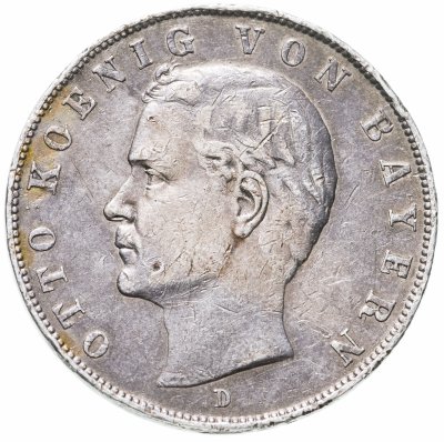купить Германская Империя 3 марки (mark) 1909 D Бавария