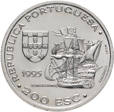 купить Португалия 200 эскудо (escudos) 1995 "480 лет со дня смерти Афонсу де Албукерки"