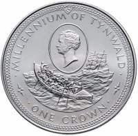 купить Остров Мэн 1 крона (crown) 1979 "1000 лет Тинвальду - Шлюпка"