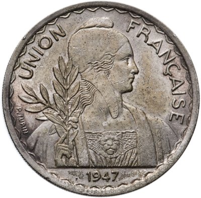 купить Французский Индокитай 1 пиастр (piastre) 1947 Ребристый гурт