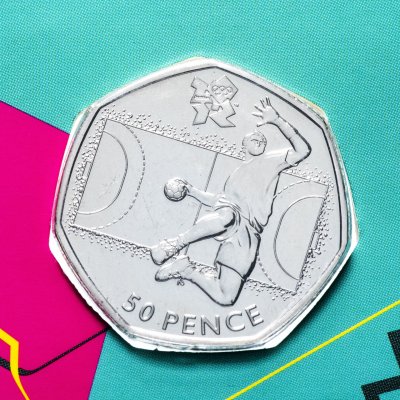 купить Великобритания 50 пенсов (pence) 2011 "XXX летние Олимпийские Игры, Лондон 2012 - Гандбол"