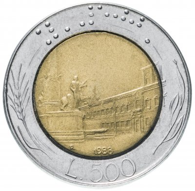 купить Италия 500 лир 1988 "Квиринальский дворец"