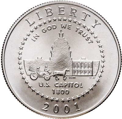 купить США 1/2 доллара (dollars) 2001 "Центр посетителей капитолия США"