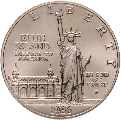 купить США 1 доллар (dollar) 1986 P Statue of Liberty (100 лет Статуе Свободы) знак монетного двора "P" - Филадельфия