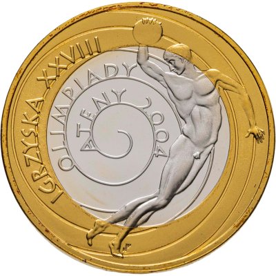 купить Польша 10 злотых (zlotych) 2004 XXVIII летние Олимпийские Игры, Афины 2004 - Дискобол