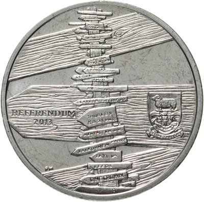 купить Фолклендские острова 1 крона 2013 "Референдум 2013"