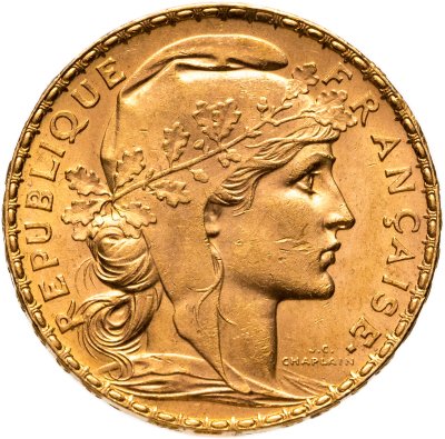 купить Франция 20 франков (francs) 1910