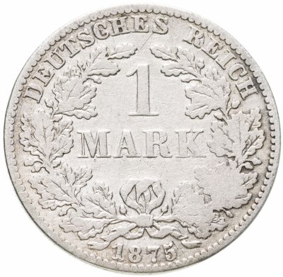 купить Германская Империя 1 марка 1875 B знак монетного двора: "B" - Ганновер
