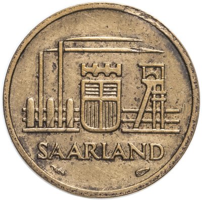 купить Саар 10 франков (francs) 1954