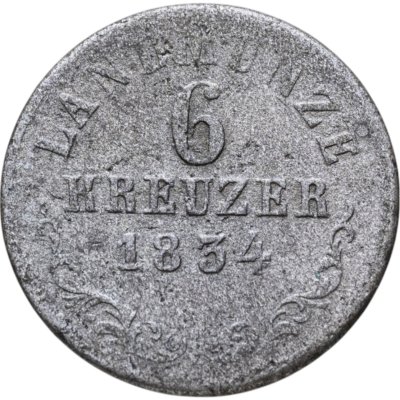 купить Германия, Саксен-Мейнинген 6 крейцеров 1834
