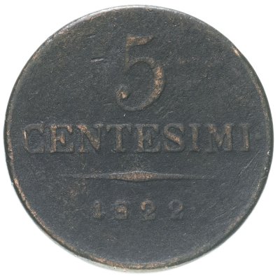купить Италия (королевство Ломбардия-Венеция) 5 чентезимо 1822
