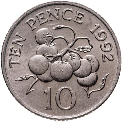 купить Гернси 10 пенсов (pence) 1992