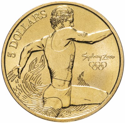 купить Австралия 5 долларов (dollars) 2000 "Олимпийские игры в Сиднее - Триатлон"