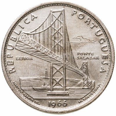 купить Португалия 20 эскудо (escudos) 1966 "Открытие моста Антониу Салазара"