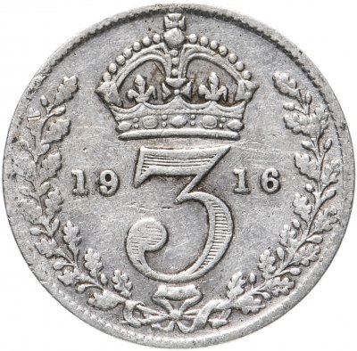 купить Великобритания 3 пенса (pence) 1916