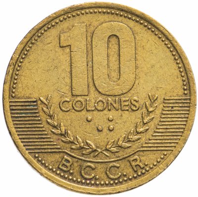 купить Коста-Рика 10 колонов (colones) 1997-2002 не магнетик, случайная дата