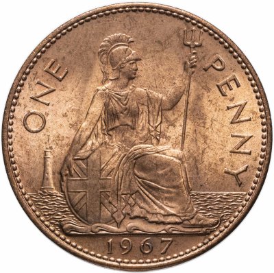купить Великобритания 1 пенни (penny) 1967