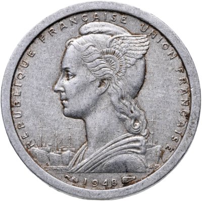 купить Мадагаскар 1 франк (franc) 1948